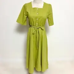 doula doula girlydollスクエアネックウエストマークワンピースのサムネイル