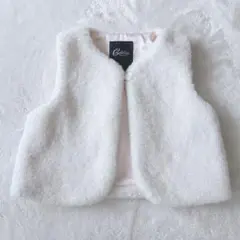 【美品】カルディア マーキーズ ボアベスト コート アウター 100 白