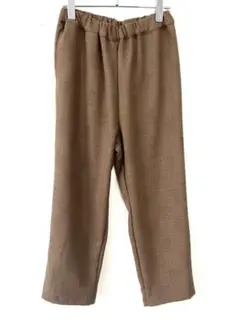新品　NARU　チエック柄ストレートストレッチパンツ