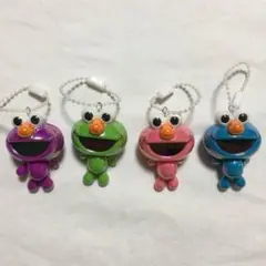 セサミ エルモ キーチェーン 4個セット