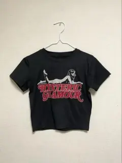 HYSTERICGLAMOUR ブラック クロップドTシャツ　S ピチT y2k