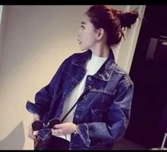 ダークブルー デニムジャケット　Ｌサイズ　Gジャン