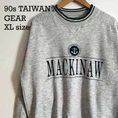 90s 台湾製 GEAR クルーネック スウェット XL リゾート系ロゴのサムネイル