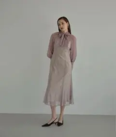 ANDRESD アンドレスド Mサイズ リーフレースドレス　パーティードレス