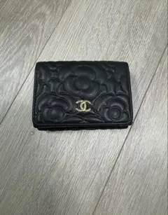 5/12まで出品！CHANEL カメリアスモールフラップウォレット