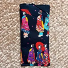コットンこばやし生地　おでかけ舞妓さん柄　ハンドメイド　メガネケース