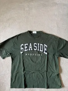 SEASIDE MAGAZINE Tシャツ オリーブグリーン