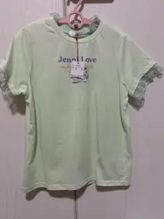 新品　150cm JENNI Love 半袖Tシャツ グリーン レース　フリル