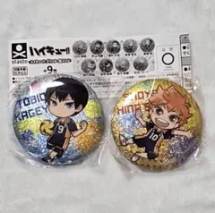 ハイキュー!! 　日向翔陽　影山飛雄　グリッター　缶バッジ