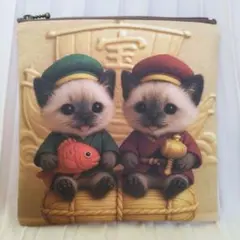 【レアパネル/フラットポーチ/大黒様なネコにゃん♪】