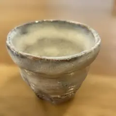 新品 未使用 河合武一 灰釉瓜湯呑 南丹窯（河合寛次郎 甥・門下） 茶碗