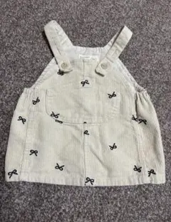 アプレレクール リボン柄コーデュロイ ジャンスカ