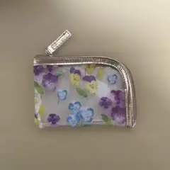 花柄 クリアポーチ 小さめ