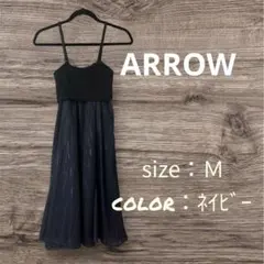 キャミワンピース　sizeM ネイビー 2way ドレス　ARROWのサムネイル