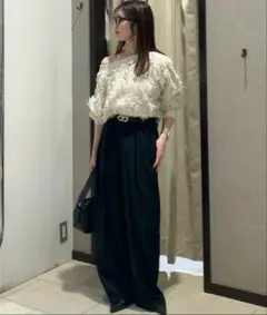 Thevon タック　スラックス　ブラック　Mサイズ
