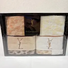 イヴ・サンローラン　ゲストタオル２枚　ベージュ　レオパード