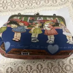 Antique Dolls柄 がま口ポーチ