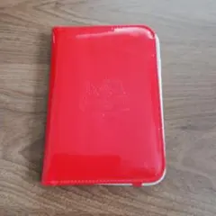 コーチ　手帳型ケース　赤　COACH　赤光沢マルチケース カード