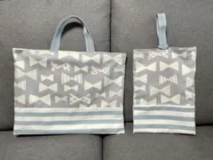 ハンドメイド　絵本バック　レッスンバック　上靴入れ　入園入学　リボン　女の子