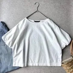 ミズイロインド パフスリーブ プルオーバー ブラウス コットン ゆったり フリーのサムネイル