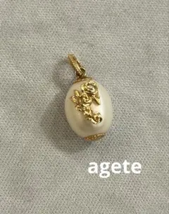 agete パール ゴールド ペンダントトップ　ダイヤ付きのサムネイル