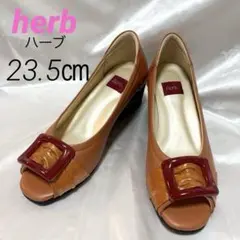 【極美品】herb✨オープントゥパンプス 23.5㎝のサムネイル