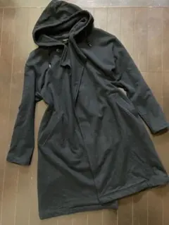 CABANE de ZUCCA ブラックフード付きカーディガン