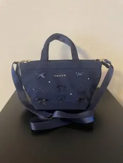 TOCCA ショルダーバッグ ネイビーリボン