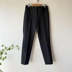 PLST ブラック アンクルパンツ S きれいめ 美脚 通勤 通学　黒　春