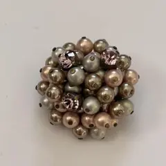 パール ラウンドブローチ フラワー 入学式 結婚式