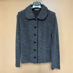 ジャケット Mサイズ 丸襟　グレー系