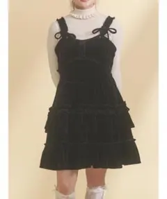 merry jenny コルセットベロアフレアミニワンピース
