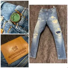 SCOTCH & SODA AMSTERDAMS BLAUW スキニーデニムのサムネイル