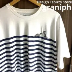 【可愛い◎】graniph グラニフ カワウソ刺繍 ドレープTシャツのサムネイル