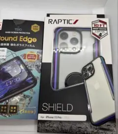 RAPTIC iPhone 15 Pro ガラスフィルム　レンズカバー付き