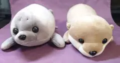 新江ノ島水族館 オリジナル ぬいぐるみくじ 3等 カワウソ 2匹セット え