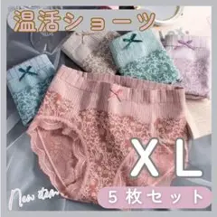 レディースショーツ XL 5枚セット 温活 深め ストレッチ レースショーツ