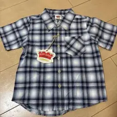 新品タグ付き　MERRY GARDEN 半袖チェックシャツ　110
