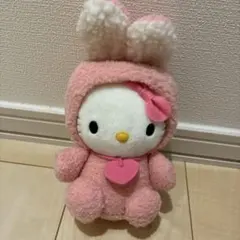 ハローキティ ウサギフード ぬいぐるみ - メルカリ