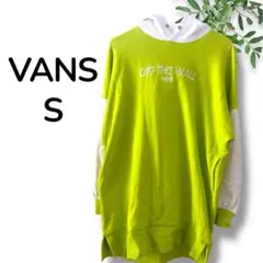 VANS ワンピース パーカー 派手 ネオンカラー 緑 S オーバーサイズのサムネイル
