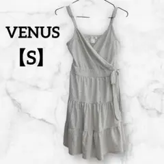 【VENUS】アイレット刺繍 ティアード カシュクールワンピース アイボリー S