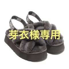 UGG ✨新品未使用✨グレー ファー サンダル 厚底　もこもこサンダル　アグー 2025年最新】ugg アグ ファーサンダルの人気アイテム - メルカリ