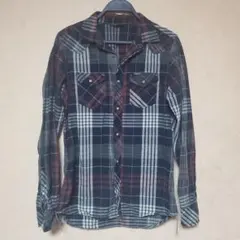 DIESEL チェック柄 シャツ メンズ Sサイズ ブルー系 柄シャツのサムネイル
