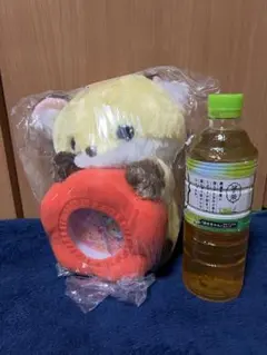 ちょコンとキツネぬいぐるみ時計　黄色