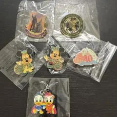 東京ディズニーランド&シー　ピンバッジなど6個セット