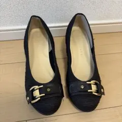 ジェリービーンズ☆ゴールドバックルパンプス 21.5cmブラック