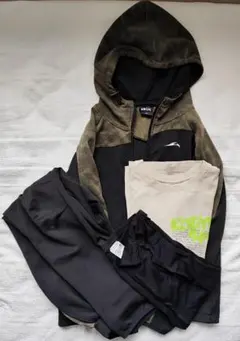 EBOK カモフラージュ フード付きジャケット 4点セット