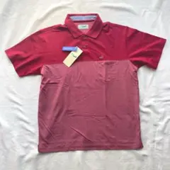 未使用タグ付　クロコダイル　鹿の子　ポロシャツ　ボルドー　サイズL