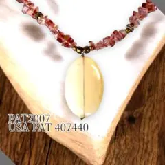 ショートネックレス　ストーン　パープル　ベージュ　PAT2007のサムネイル