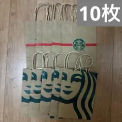 Starbucks スターバックス ショップ袋 通常 クリスマス10枚